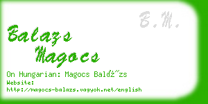 balazs magocs business card